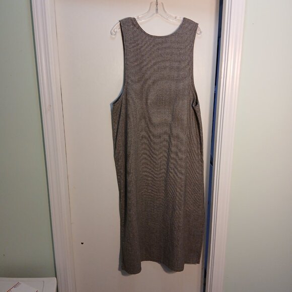 Christopher & Banks Linen/Cotton Lagenlook Maxi Sleeveless Sheath Dress Sz L - Picture 8 of 9
